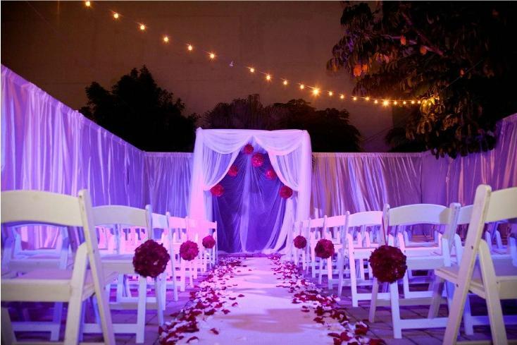 wedding hire curtain hire